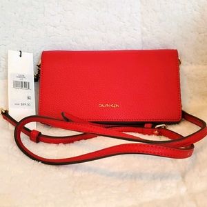 Authentic red CALVIN Klein Crossbody